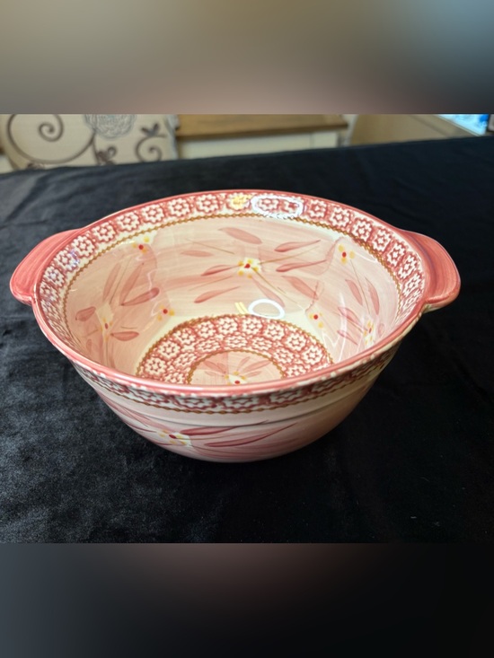 Other - Temp- Tations Old World Cranberry Handled Round Serving Bowl